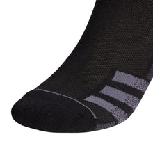 Load image into Gallery viewer, adidas Men&#39;s Superlite Stripe 3 Low Cut Socks (3-Pair), Black/Night Grey/Onix Grey, Large