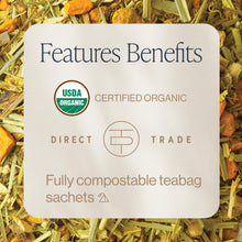 Load image into Gallery viewer, Rishi Tea Turmeric Ginger Herbal Tea - Organic Sachet Bags, Caffeine Free Ayurvedic Digestive Blend with Spicy Ginger &amp; Citrus - 15 Count (Pack of 1)