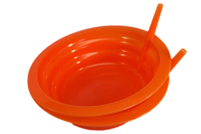 GOOD LIVING Set of 2 Sip-A-Bowl Cereal Bowls with Built-in Straw, Colors Vary, 3-Pack (3 Sets, 6 Bowls in Total)