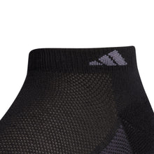 Load image into Gallery viewer, adidas Men&#39;s Superlite Stripe 3 Low Cut Socks (3-Pair), Black/Night Grey/Onix Grey, Large