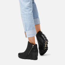 Load image into Gallery viewer, Sorel Women's Joan of Arctic Wedge III Zip Boot - Black, Sea Salt - Size 12
