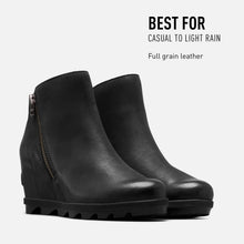 Load image into Gallery viewer, Sorel Women's Joan of Arctic Wedge III Zip Boot - Black, Sea Salt - Size 12