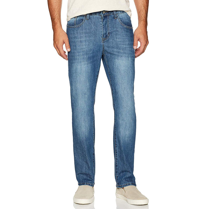 IZOD Men's Comfort Stretch Denim Jeans (Relaxed Fit), Breeze, 36W x 34L