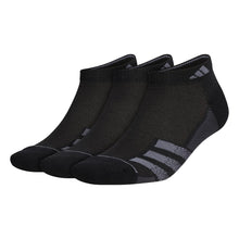 Load image into Gallery viewer, adidas Men&#39;s Superlite Stripe 3 Low Cut Socks (3-Pair), Black/Night Grey/Onix Grey, Large