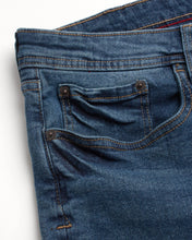 Load image into Gallery viewer, IZOD Men's Comfort Stretch Denim Jeans (Relaxed Fit), Indigo Blast, 42W x 34L