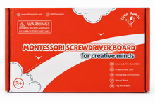 Load image into Gallery viewer, Montessori Screwdriver Board for Kids 3+ – Wooden Fine Motor Skills &amp; Learning Tool Set