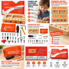Load image into Gallery viewer, Montessori Screwdriver Board for Kids 3+ – Wooden Fine Motor Skills &amp; Learning Tool Set