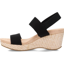 Load image into Gallery viewer, LifeStride Womens Delta Wedge Sandal, Black, 9.5 Wide US