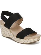 Load image into Gallery viewer, LifeStride Womens Delta Wedge Sandal, Black, 9.5 Wide US