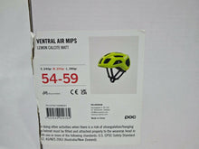 Load image into Gallery viewer, POC Ventral Air MIPS (CPSC) Cycling Helmet Lemon Calcite Matt MED