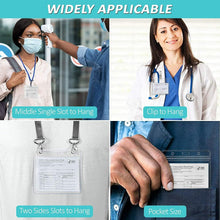 Load image into Gallery viewer, Thick ID Card Name Tag Badge Holder Horizontal 3x4"in Good for School ID Card Holder and Office ID Card Holder ( Pack of 3 ) (3)