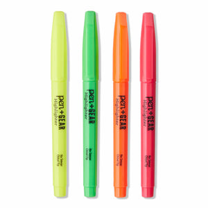 Pen+Gear Pocket Highlighters, Chisel Tip, Assorted Colors, 4 Count