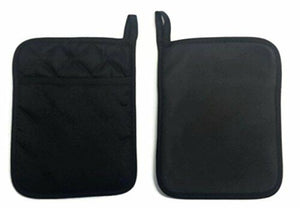 Home Collection Set of 2 Red And 2 Black Pot Holders