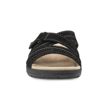 Load image into Gallery viewer, Earth Origins Womens Shantel Leather Slip On Slide Sandals Black 11 Medium (B,M)