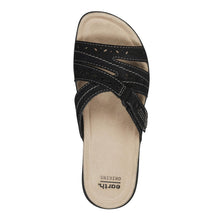 Load image into Gallery viewer, Earth Origins Womens Shantel Leather Slip On Slide Sandals Black 11 Medium (B,M)