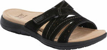 Load image into Gallery viewer, Earth Origins Womens Shantel Leather Slip On Slide Sandals Black 11 Medium (B,M)