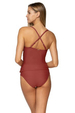 Load image into Gallery viewer, Sunsets Simone Tankini Swim Top, Tuscan Red, E Cup