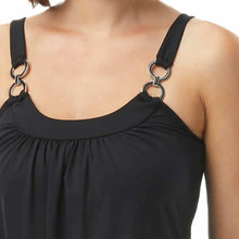 Load image into Gallery viewer, Ultra Fit Bra Sized Underwire Tankini — A-Line Shapewear Swimsuit Top, Black