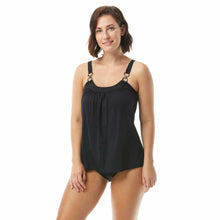 Load image into Gallery viewer, Ultra Fit Bra Sized Underwire Tankini — A-Line Shapewear Swimsuit Top, Black