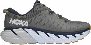 HOKA ONE ONE Mens Gaviota 3 Textile Synthetic Charcoal Gray Ombre Blue