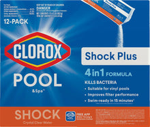 Load image into Gallery viewer, Clorox Pool&amp;Spa Shock Plus Pool Shock for Swimming Pools, 12pk