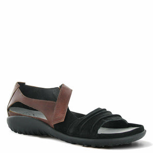 NAOT Women's Papaki Sandal Black Velvet/Cinnamon Combo 7-7.5 M US