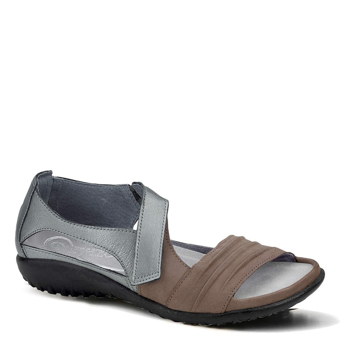 NAOT Women's Papaki Sandal Shiitake Nubuck/Sterling Lthr 6-6.5 M US