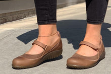 Load image into Gallery viewer, NAOT Footwear Women's Kirei Maryjane with Cork Footbed and Arch Comfort and Support - Lightweight and Perfect for Travel- Removable Footbed Brown Suede Combo
