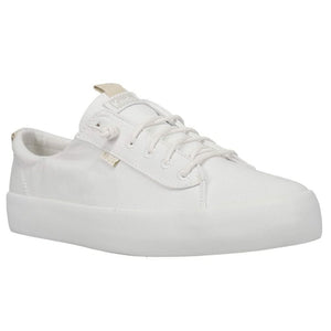 Keds Kickback Canvas Slip on, Sneaker Womens, White, 8 Medium