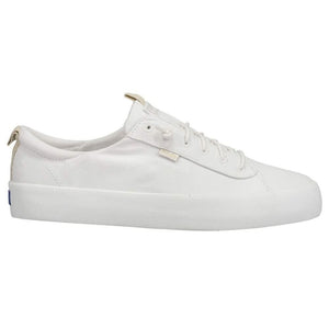Keds Kickback Canvas Slip on, Sneaker Womens, White, 8 Medium