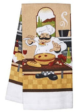 Load image into Gallery viewer, Home Collection Chef-Themed Kitchen Mitts, Pot Holder, &amp; Kitchen Towels Set