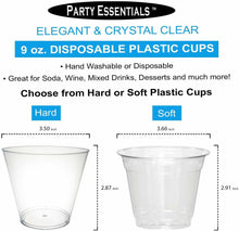 Load image into Gallery viewer, Party Essentials Disposable 9 oz Party Old Fashioned Tumblers | Punch Cups | Cocktail Glasses, 40 Count, Clear, Hard Plastic