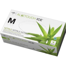 Load image into Gallery viewer, Medline AloeTouch Ice Nitrile Exam Gloves, 200 Count, Medium, Powder Free, Disposable, Soothes Hands, Tear Resistant, Multi-use Healthcare Tasks