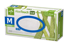 Load image into Gallery viewer, Medline AloeTouch Ice Nitrile Exam Gloves, 200 Count, Medium, Powder Free, Disposable, Soothes Hands, Tear Resistant, Multi-use Healthcare Tasks
