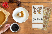 Load image into Gallery viewer, Mainstream Give Thanks Kitchen Towels 2-Pack, Absorbent Cotton for Cleaning and Drying,  Autumn Leaves, 16 x 26 inches