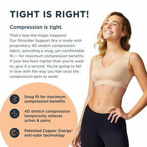 Tommie Copper Posture Corrector and Compression Bra for Women, Back and Shoulder Support, Nude S