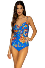 Load image into Gallery viewer, Sunsets Crossroads Tankini Women's Swimsuit Top with Underwire, Enchanted, 34DD