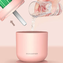 Load image into Gallery viewer, Cute Cactus Humidifiers Diffusers for Essential Oils &amp; Aromatherapy Fragrance, Aroma Breeze for Desk, Cubicle Office, Home Décor, Small Bathroom - 300 ml Capacity - Electric LED Light Changing - Pink
