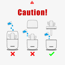 Load image into Gallery viewer, Cute Cactus Humidifiers Diffusers for Essential Oils &amp; Aromatherapy Fragrance, Aroma Breeze for Desk, Cubicle Office, Home Décor, Small Bathroom - 300 ml Capacity - Electric LED Light Changing - Pink