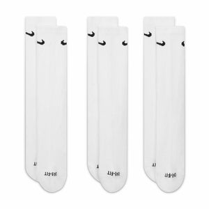 Nike Men's Dry 3 Pack Everyday Cushion Crew Training Socks White Size Large
