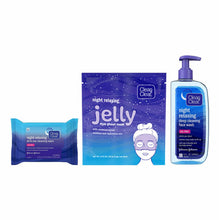 Load image into Gallery viewer, Clean &amp; Clear Night Relaxing All-In-One Facial Cleansing Wipes, 25 ct (pack of 3)