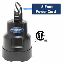 Load image into Gallery viewer, Superior Pump 1/4HP Oil-Free Submersible Multi Use Pool Hot Tub Basement Water Pump