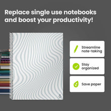 Load image into Gallery viewer, Rocketbook Core Reusable Spiral Notebook, Letter Size 8.5x11, Flow State - Dotted Pages, App-Connected, Erasable, Durable Cover, Ideal for School, Work, and Creative Projects