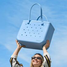 Load image into Gallery viewer, BOGG BAG - Original, Large Tote Bag - Carolina on My Mind, White Buttons - 19in L x 9in W x 14in H - Lightweight, Washable, Durable - All Purpose EVA