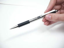Load image into Gallery viewer, Zebra Pen F-301 Retractable Ballpoint Pen, Stainless Steel Barrel, Fine Point, Black Ink, 12-Pack, Model Number: 27110