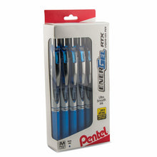 Load image into Gallery viewer, Pentel EnerGel RTX Gel Pen, (0.7mm) Metal Tip, 0.7mm, Blue Ink, 12pk