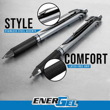 Load image into Gallery viewer, Pentel EnerGel RTX Gel Pen, (0.7mm) Metal Tip, 0.7mm, Blue Ink, 12pk