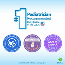 Load image into Gallery viewer, Dr. Brown's Natural Flow Anti-Colic Options+ Wide-Neck Baby Bottles 5 oz/150 mL,with Level 1 Slow Flow Nipple,4 Pack,0m+