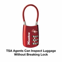 Load image into Gallery viewer, Master Lock 4688D Set Your Own Combination TSA Approved Luggage Lock, 1 Pack, Red