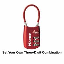 Load image into Gallery viewer, Master Lock 4688D Set Your Own Combination TSA Approved Luggage Lock, 1 Pack, Red